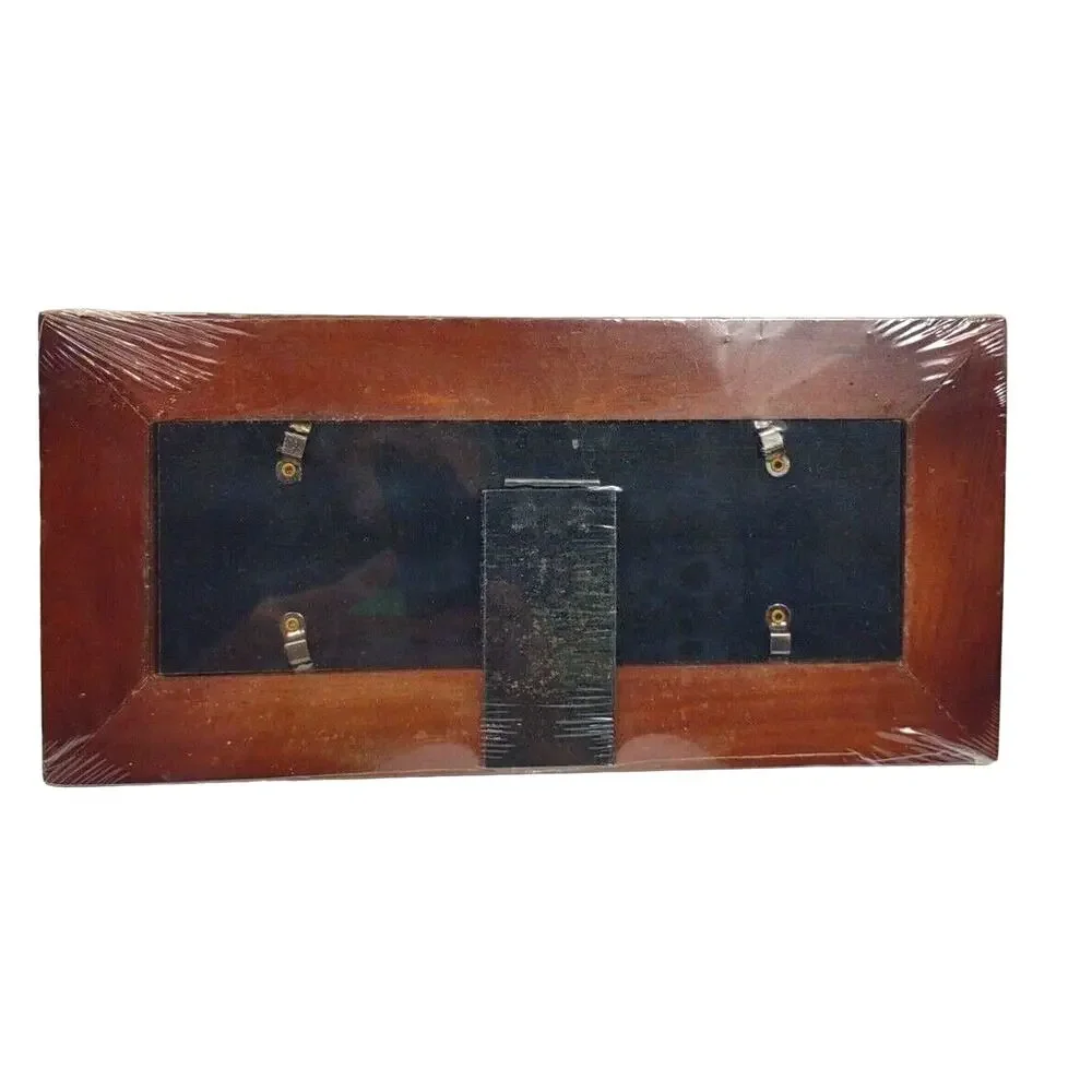 Cherry Wood Look Photo Frame Table Top 3 Opening by Treasured Memories